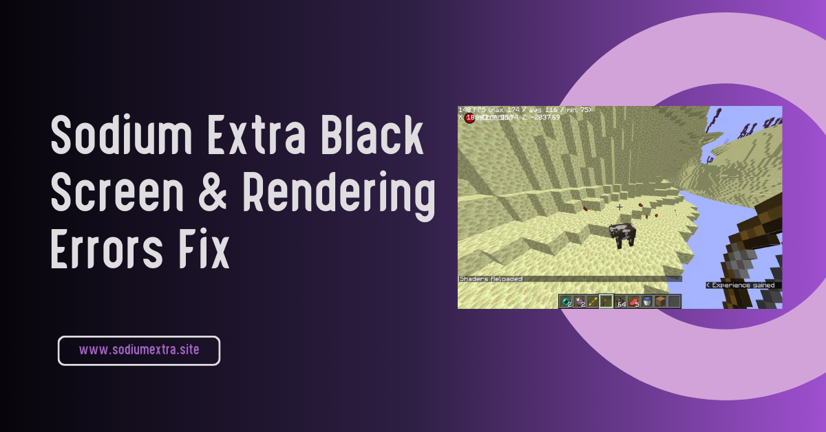 Sodium Extra Black Screen & Rendering Errors Fix