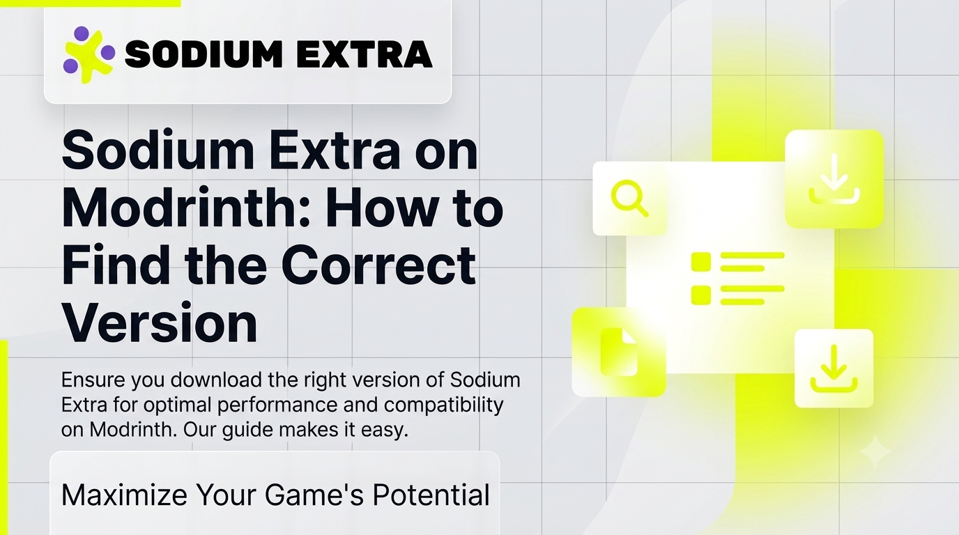 Sodium Extra on Modrinth How to Find the Correct Version
